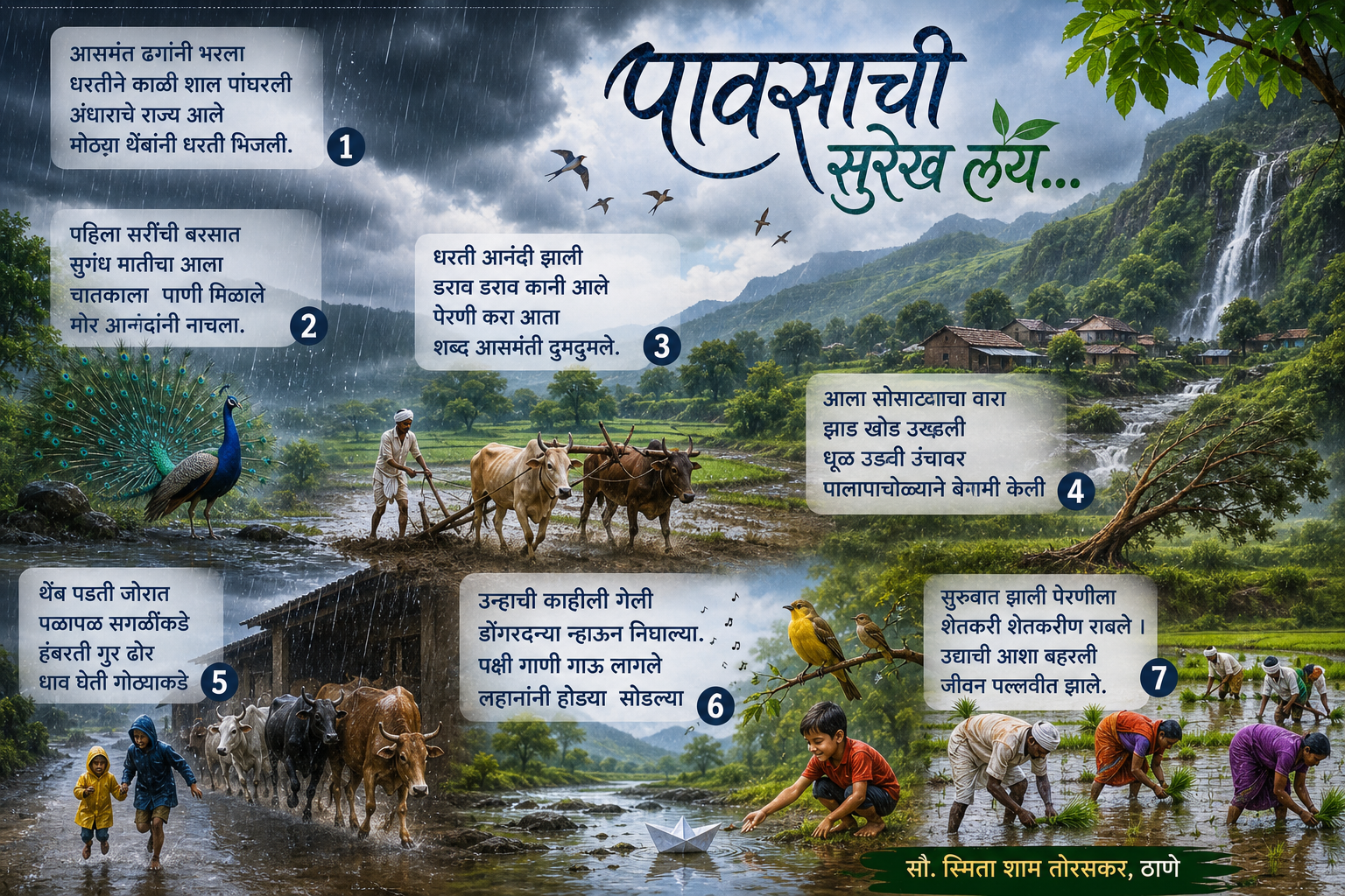 पहिल्या सरींची बरसात