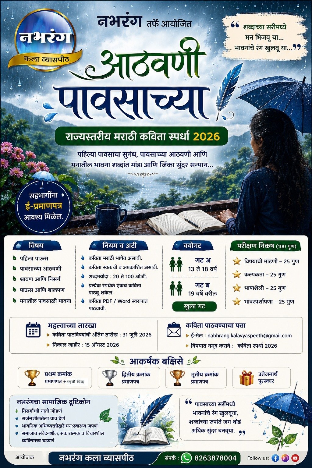होताच पावसाचे आगमन